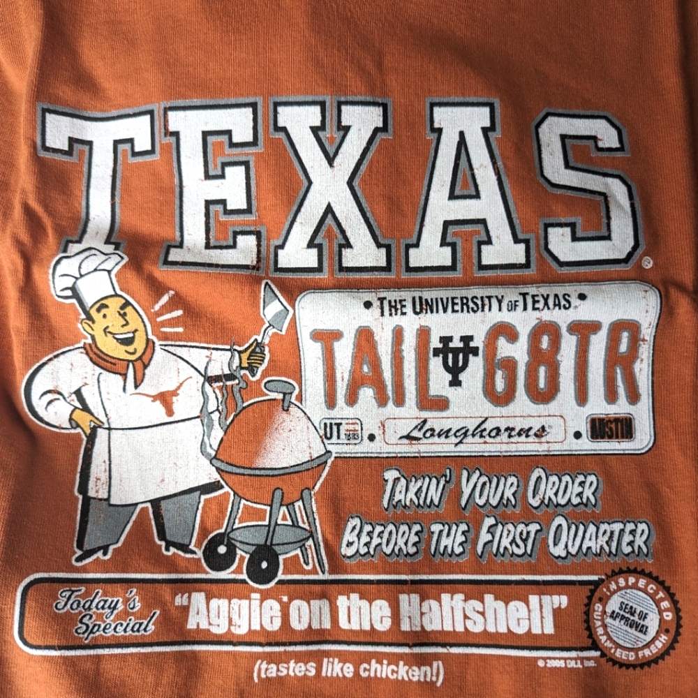 Vintage UT Longhorns T-shirt New Large Orange - Picture 2 of 5